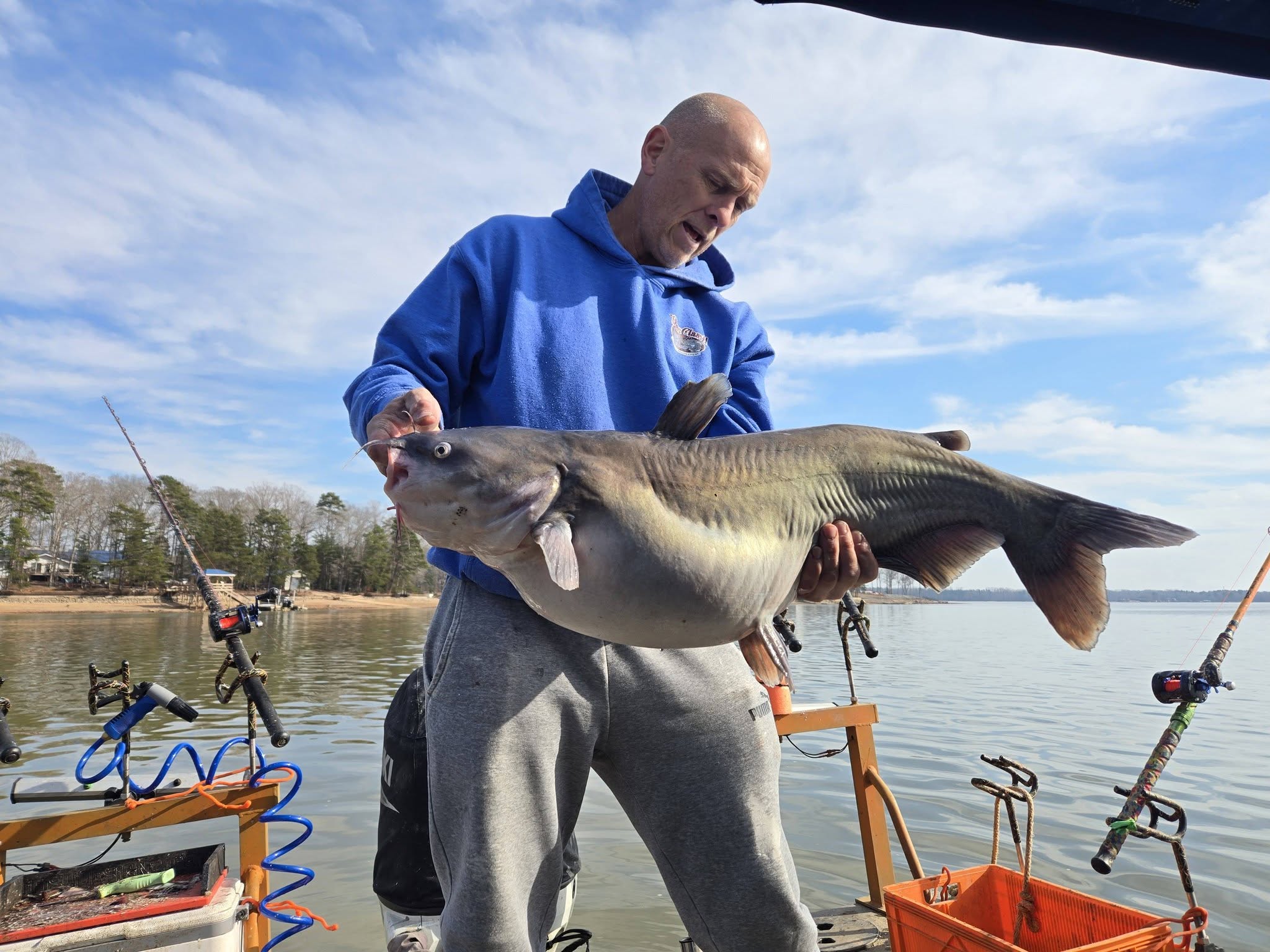 Blue catfish catch from Mocksville NC fishing trip