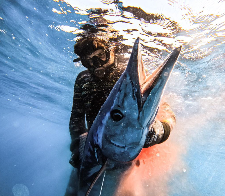 One person holding a rod and enjoying fishing in Rincón