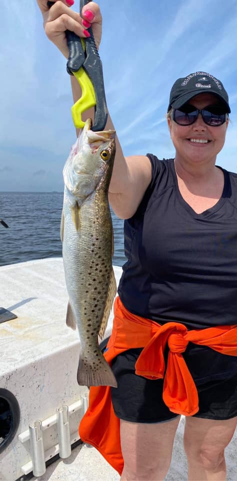 Spotted Weakfish caught at Horseshoe Beach