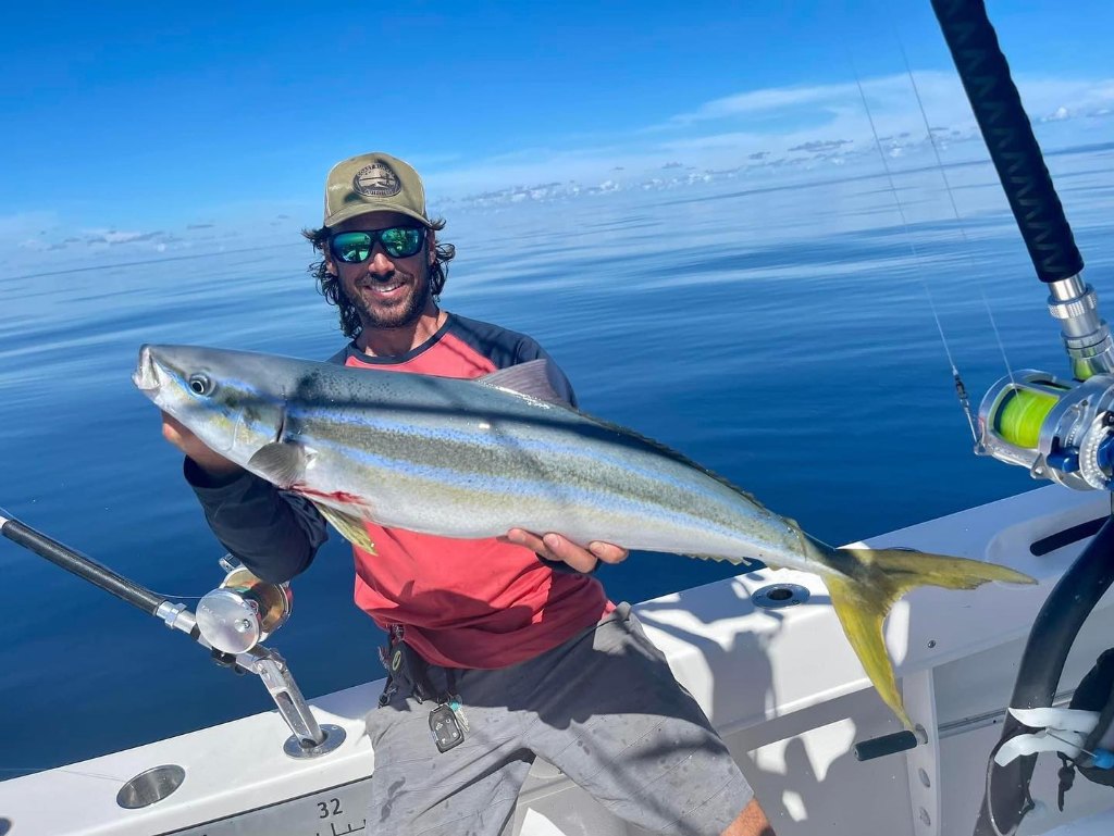 A lone fisherman in Crawfordville, reeling in a 42-inch catch
