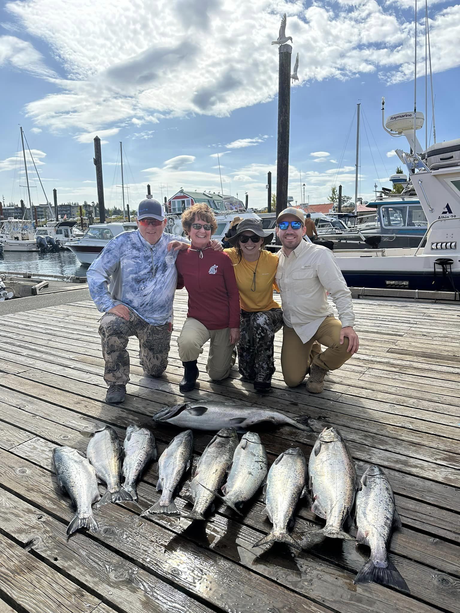 7 Atlantic Bonito fish caught while fishing in Campbell River