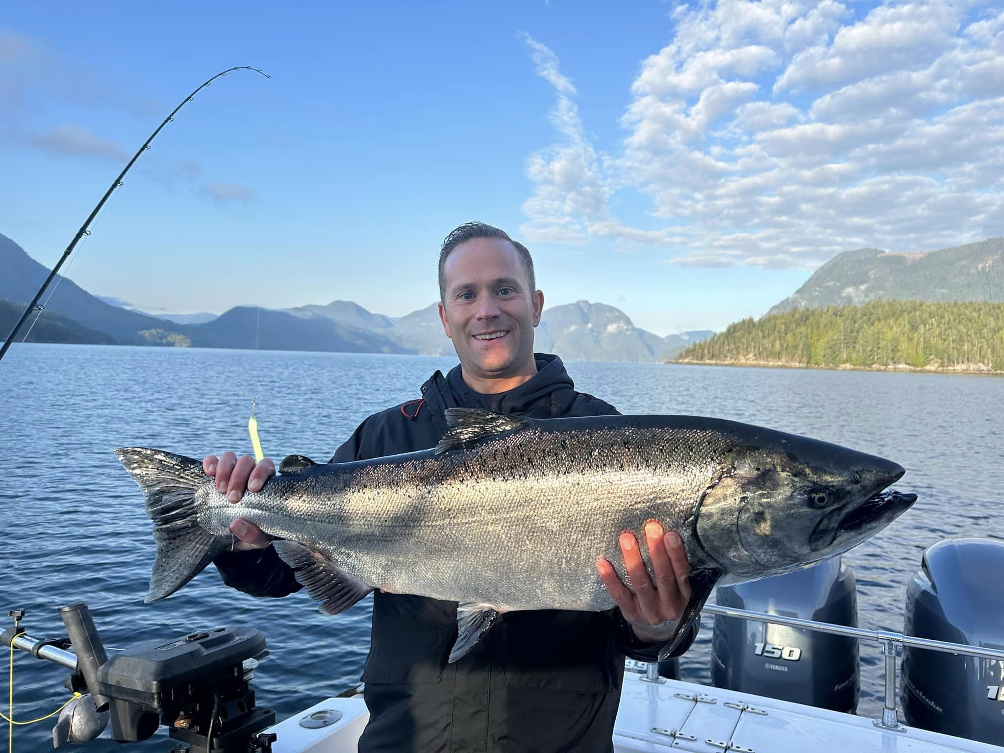 Chinook salmon, 38 inches, caught fishing in Campbell River