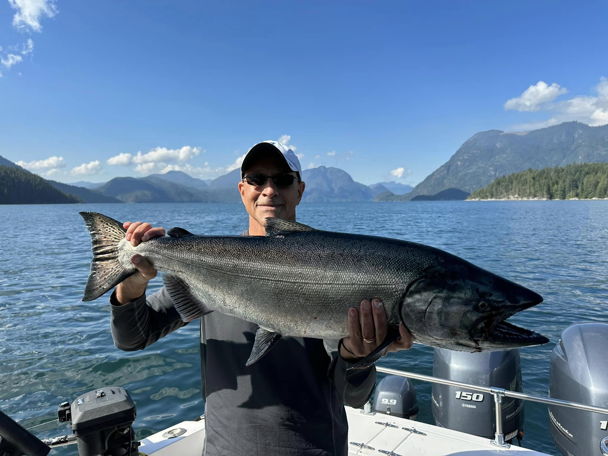 Chinook salmon caught while fishing in Campbell River