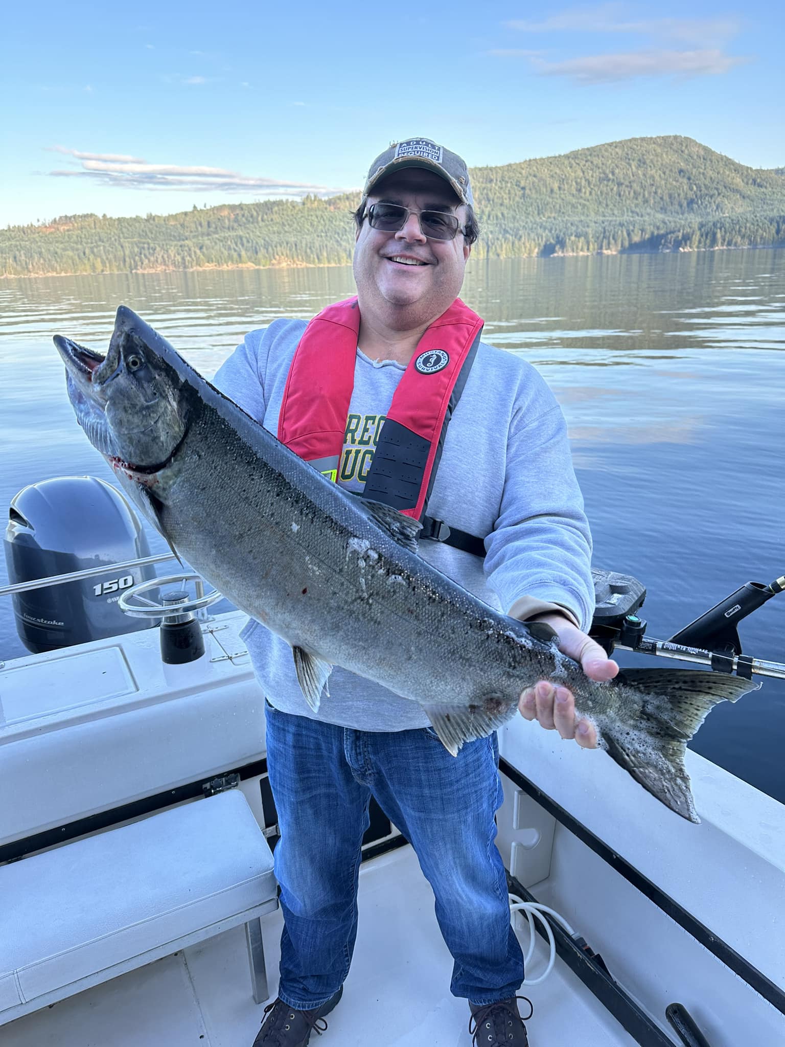 Angler with big fish in BC