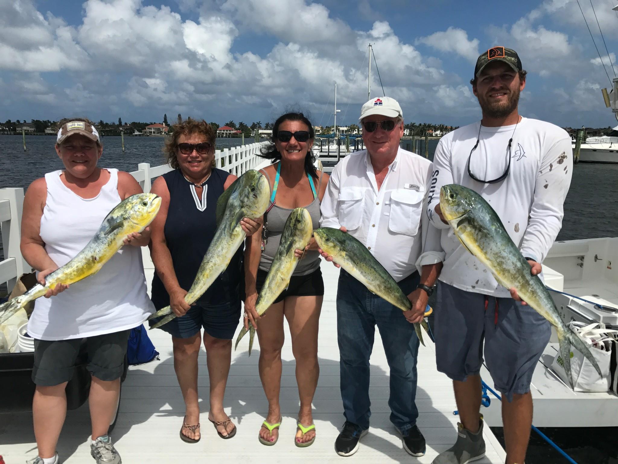 Five anglers fishing in Riviera Beach