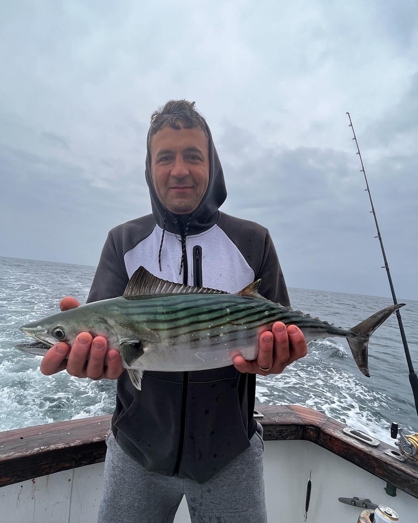 Photograph of a 27-inch Atlantic Bonito caught while fishing in Orleans