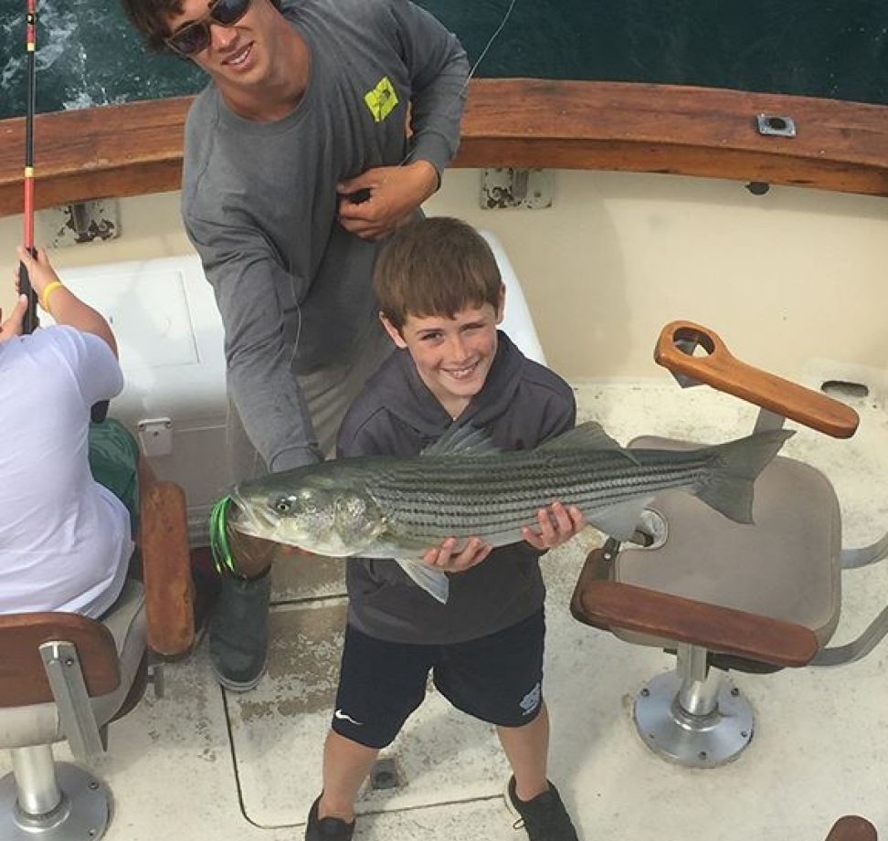 Striped bass caught while fishing in Orleans