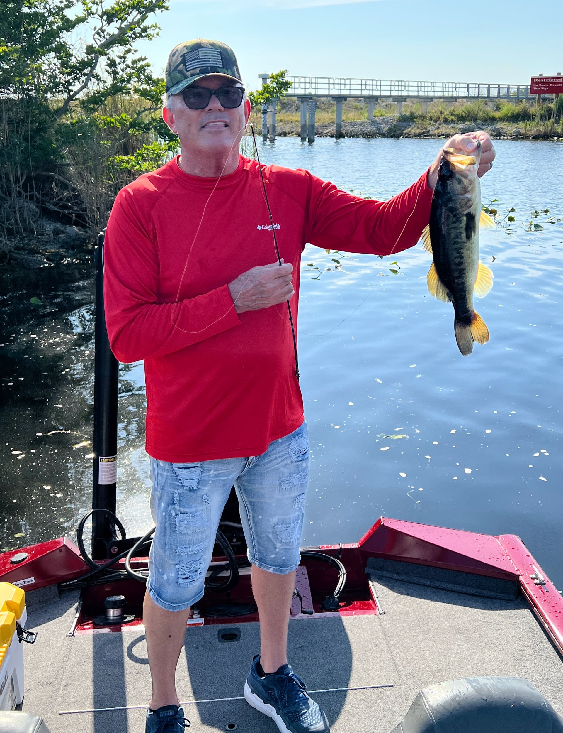 Largemouth bass caught in Fort Lauderdale