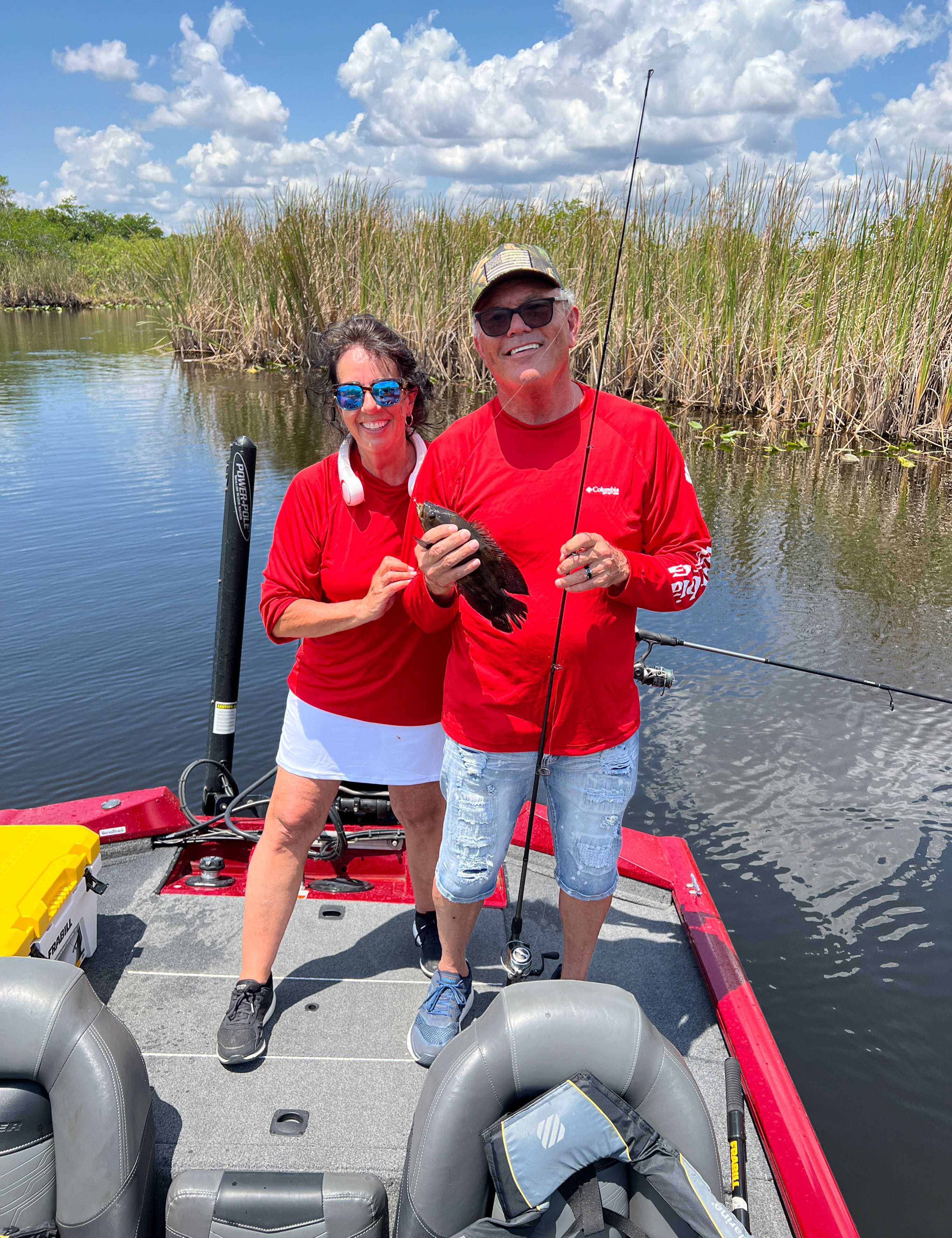 Two anglers fishing on the coast of Florida