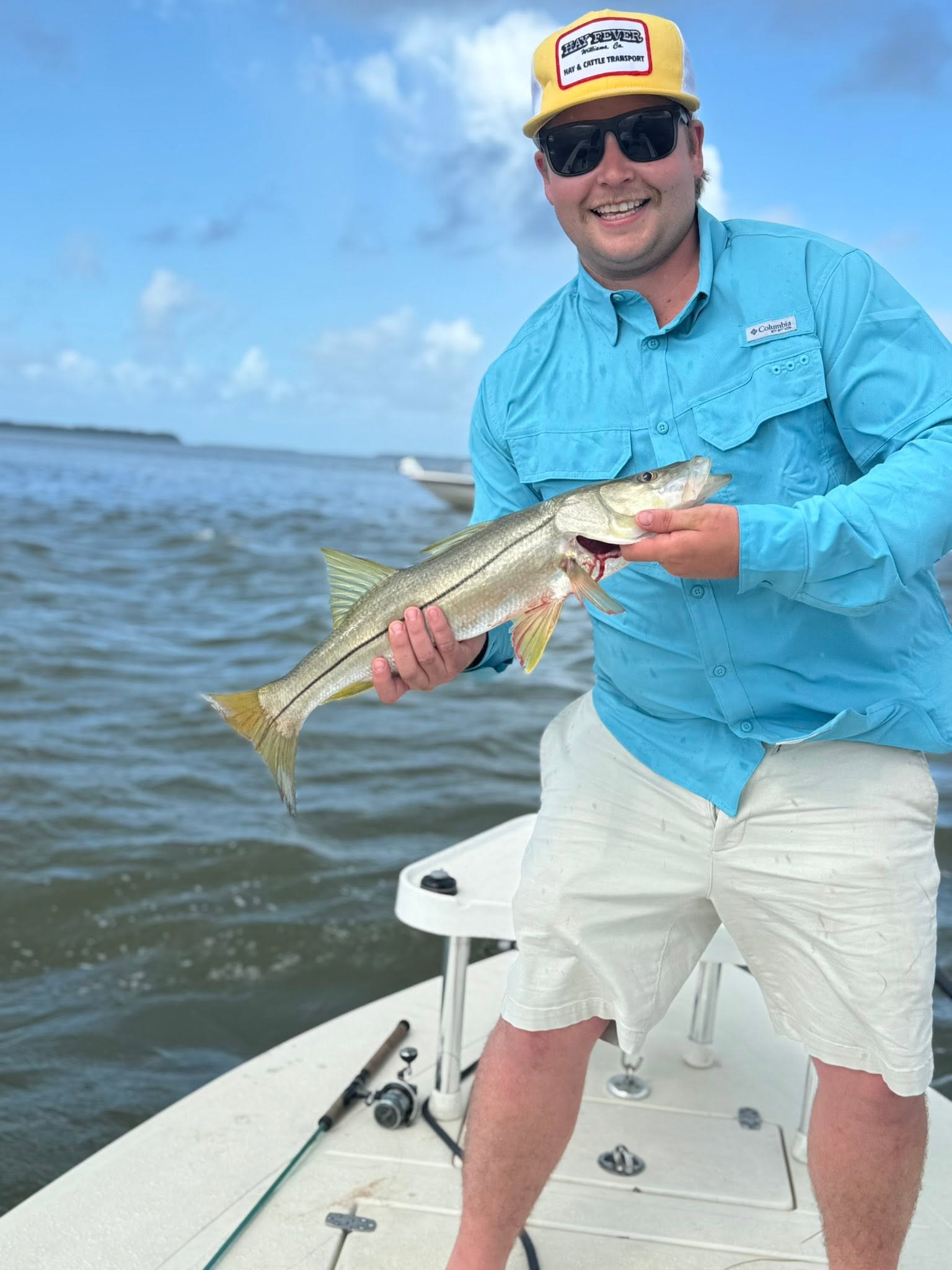 Snook fishing catch on boat in Tavernier FL waters