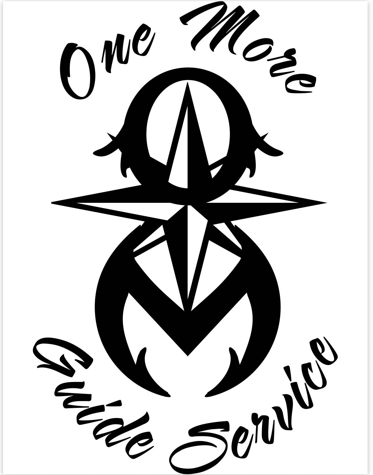 One More Ride Service fishing charter logo with compass star design in Charleston OR