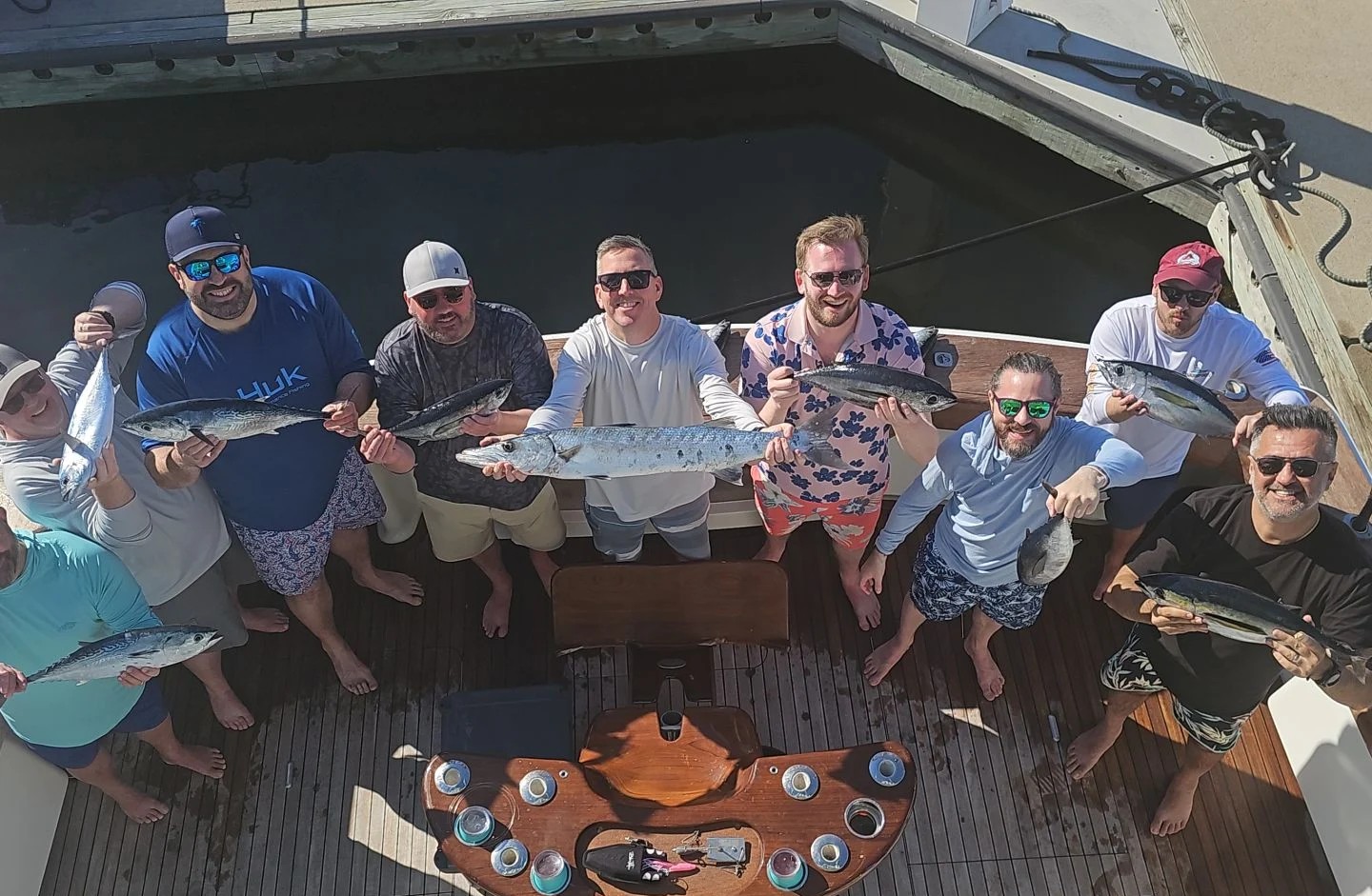 Two Atlantic Bonito fish caught while fishing in FL
