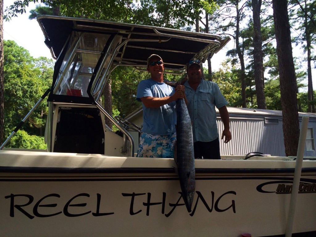 Two people fishing in Davis