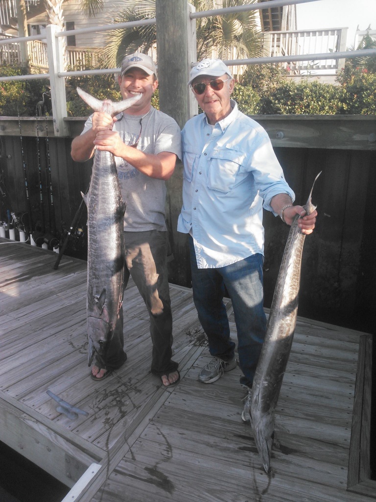 Two wahoo fish caught while fishing in NC