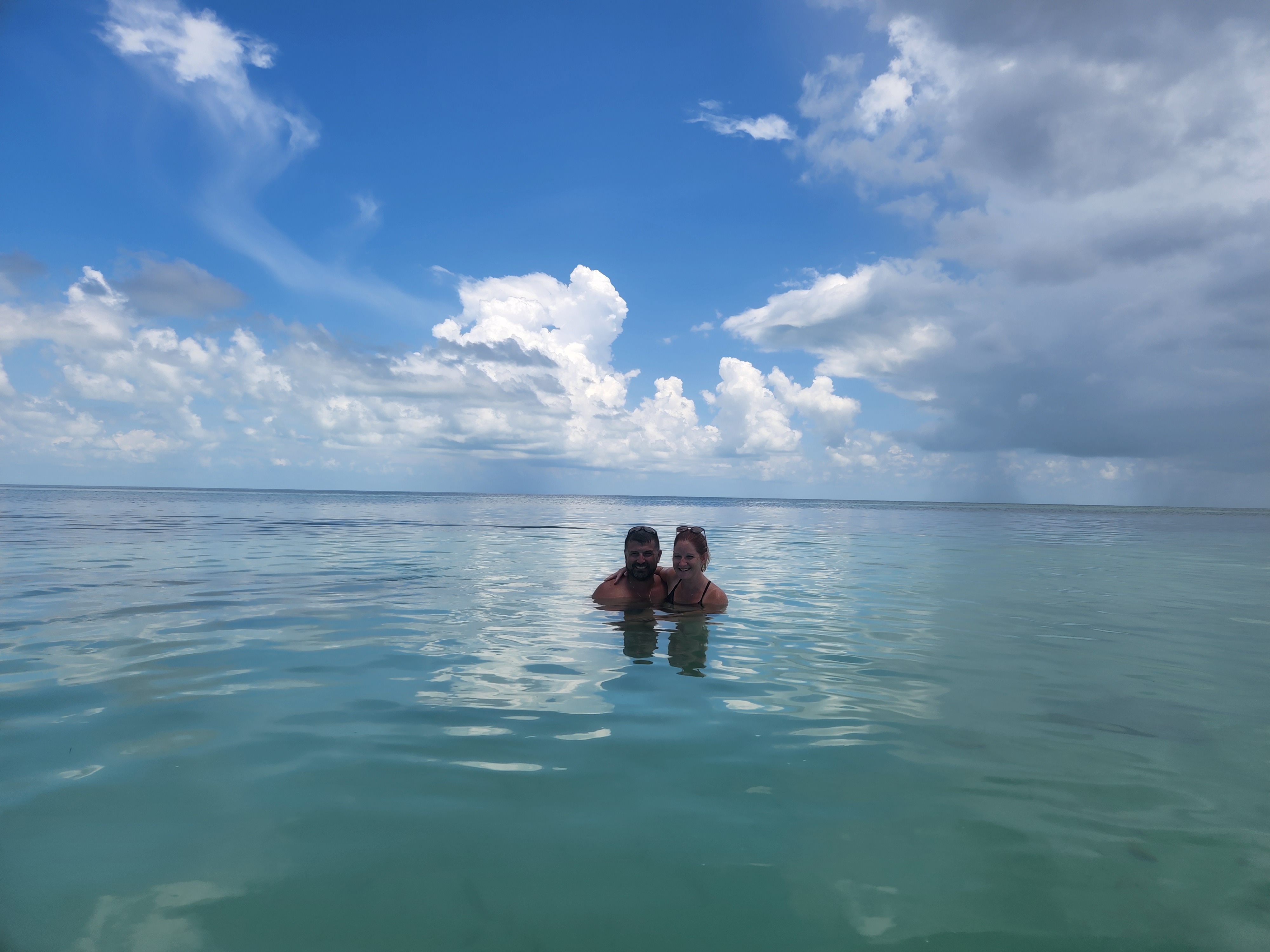 Two people enjoying fishing on Stock Island