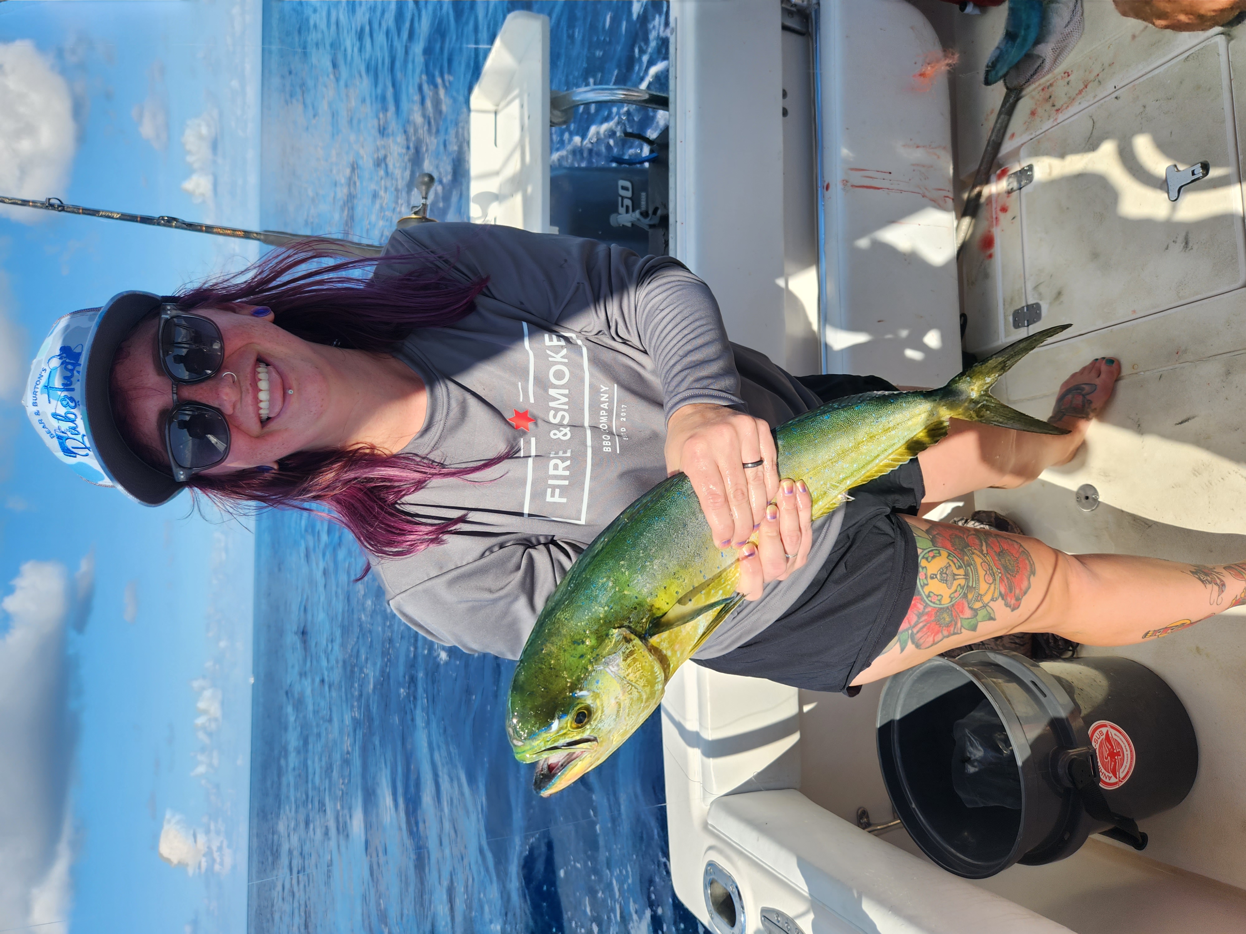 One Mahi Mahi fish caught while fishing on Stock Island