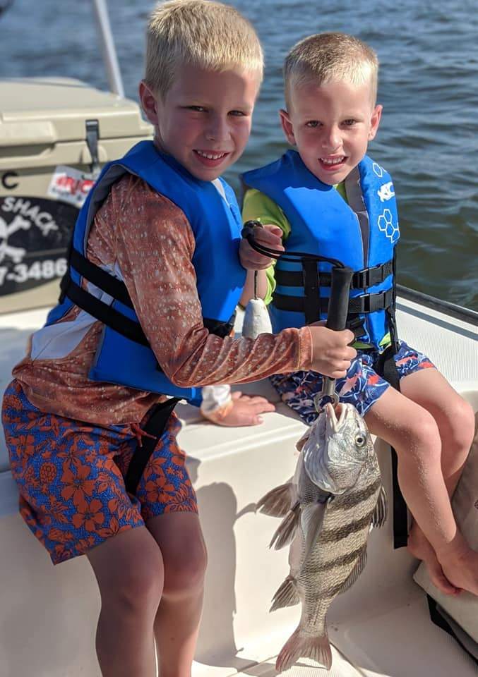 A black drum fish caught in Ponte Vedra Beach