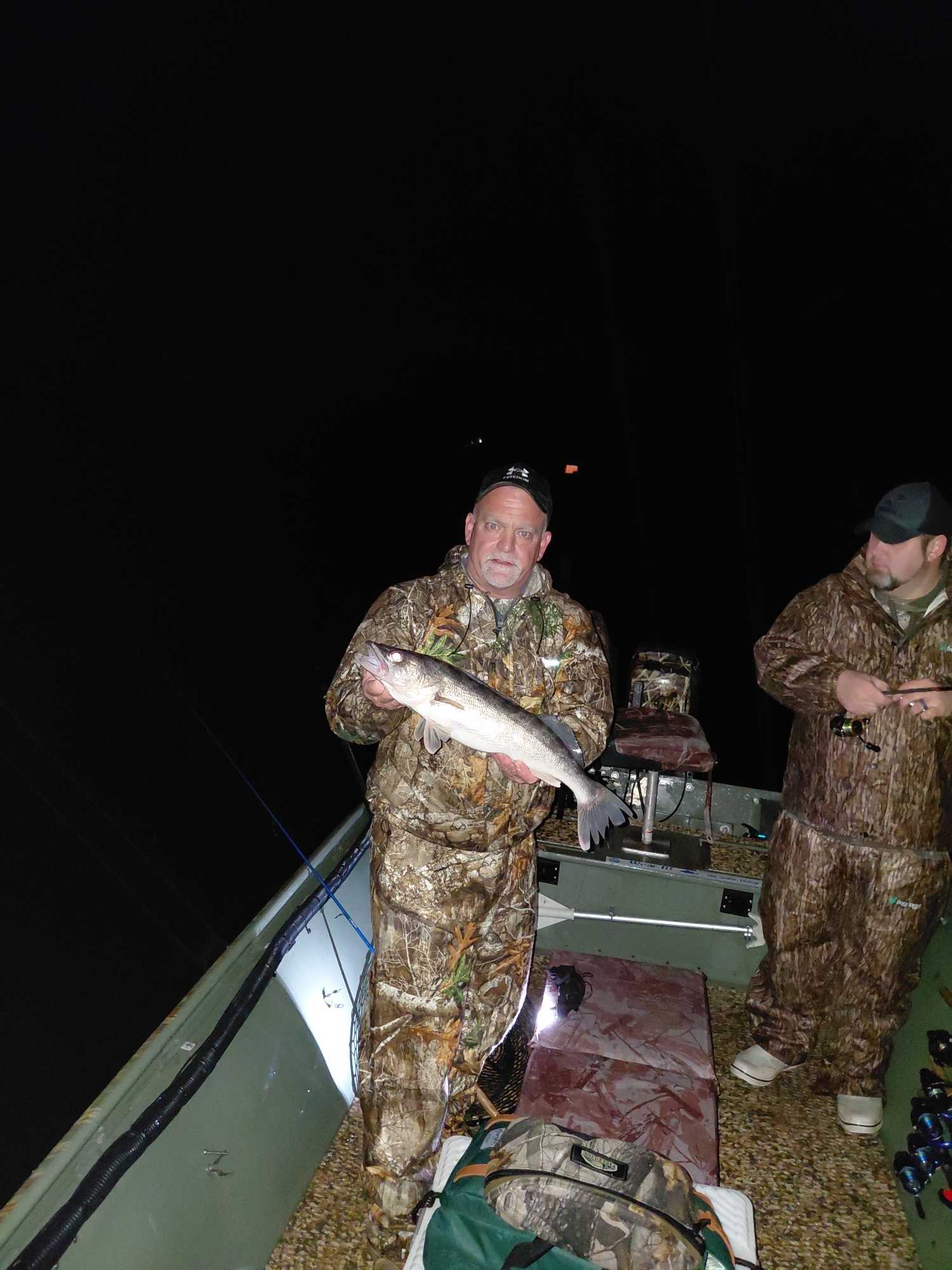 Night fishing catch showing walleye from Forest Inn PA