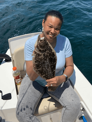 Southern Flounder caught while fishing in Wilmington