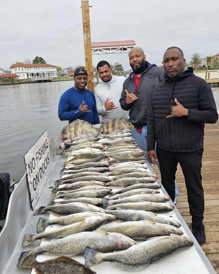 Spotted Weakfish, a 38-inch fish, caught while fishing in LA