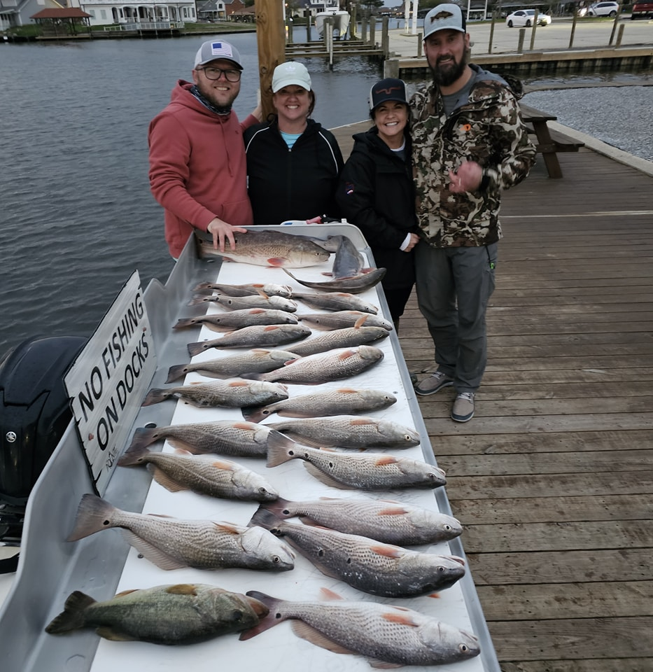 8 redfish caught in Slidell, Louisiana