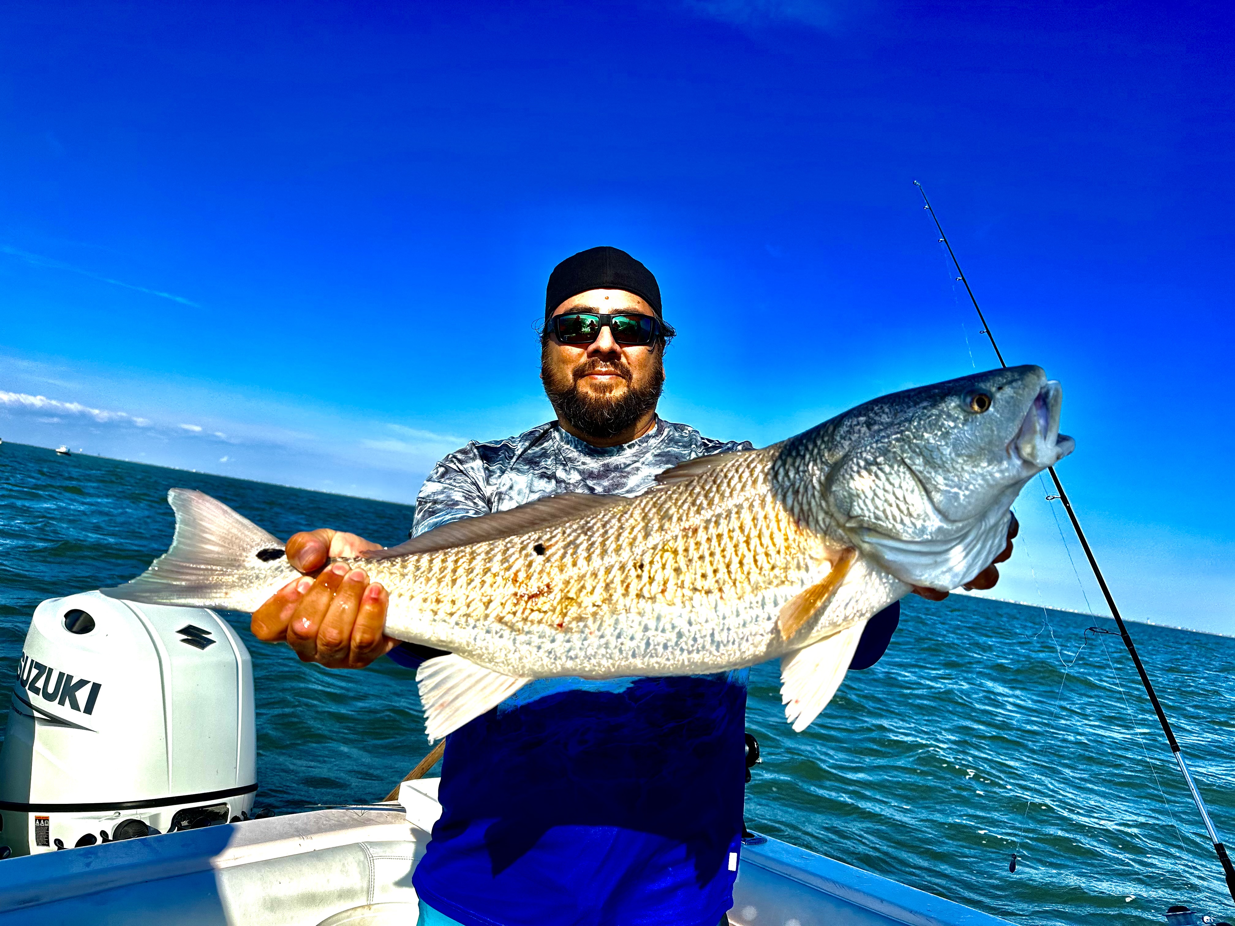 Redfish, 28-inch catch, fishing in Galveston