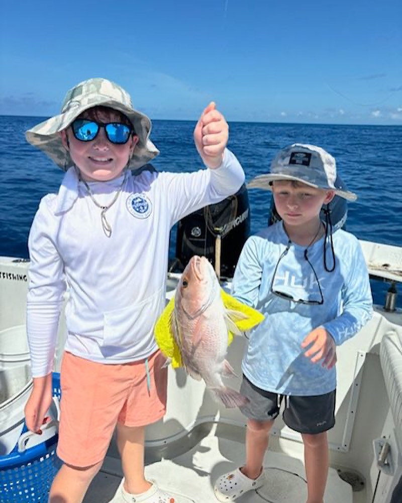 Two people fishing in Marathon, Florida