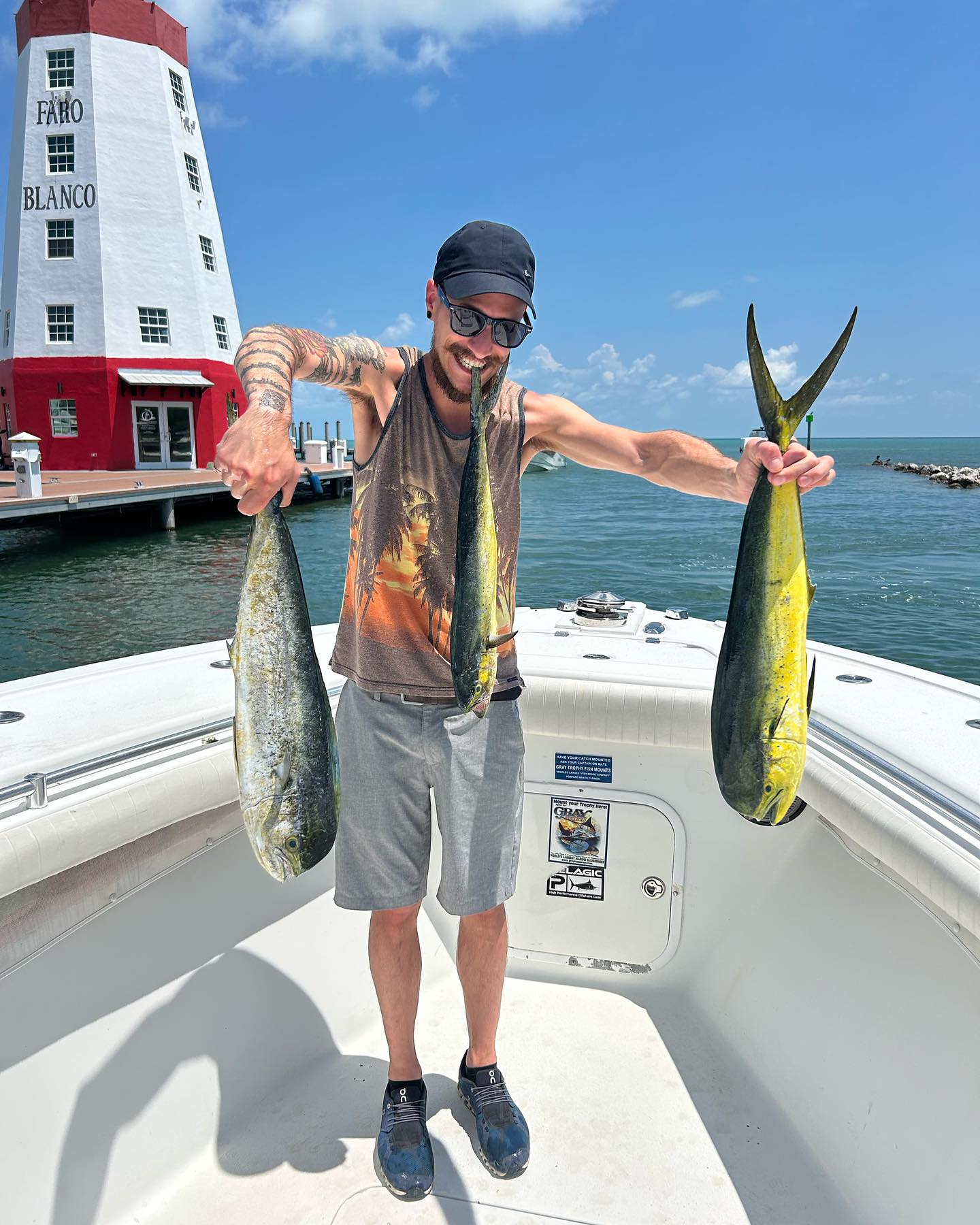 2 fish caught in Marathon, Florida while fishing