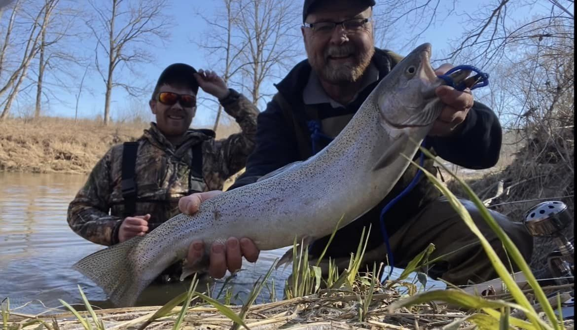 Two anglers fishing in Michigan