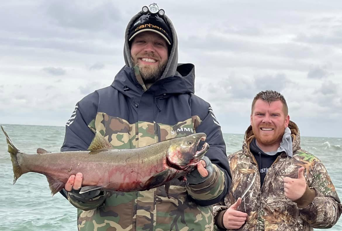 A Chum Salmon, a 24-inch fish, caught while fishing in Port Huron