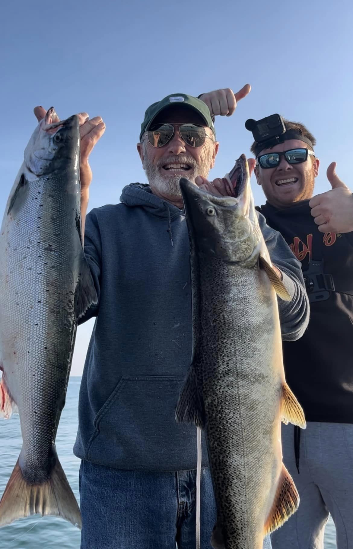 Two Chinook Salmon and Pink Salmon caught while fishing in MI