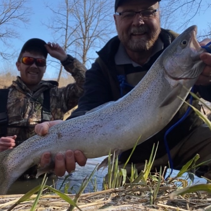 Steelhead fishing guide service on Black River near Port Huron Michigan with waders