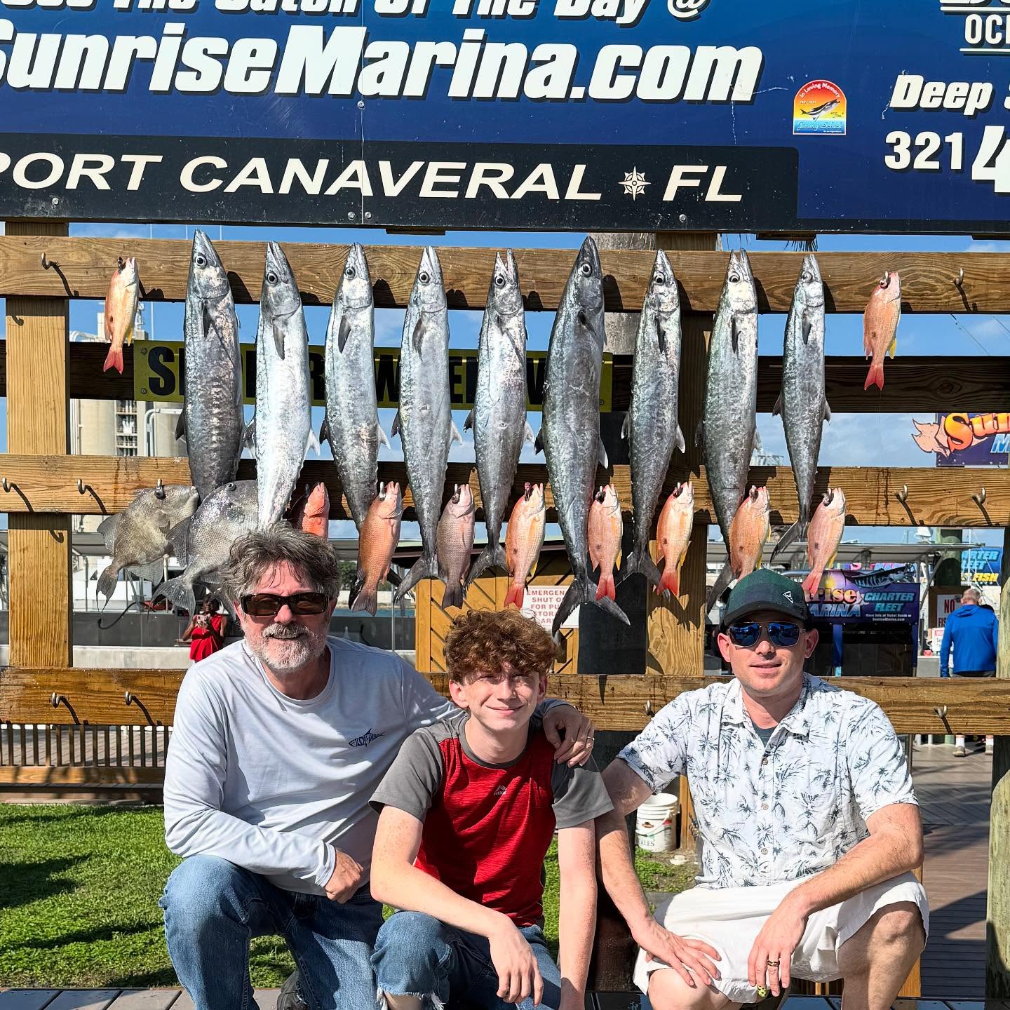 Nine king mackerel, wahoo, and cero mackerel caught on a fishing trip in FL