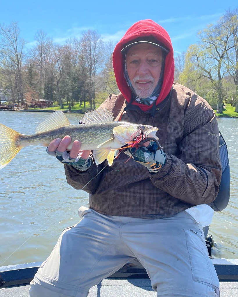 Angler with big fish in Old Forge