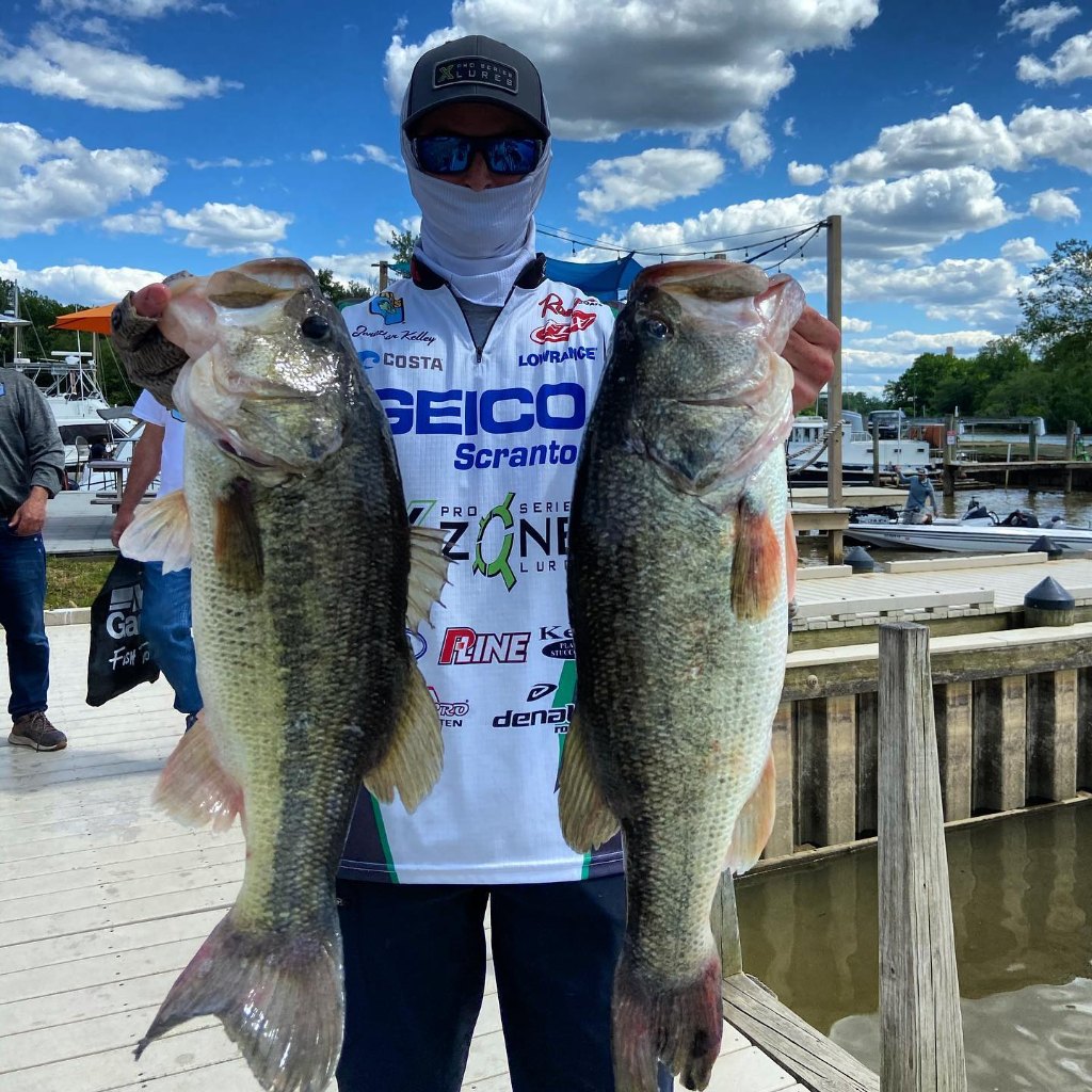 Two large mouth bass caught in PA