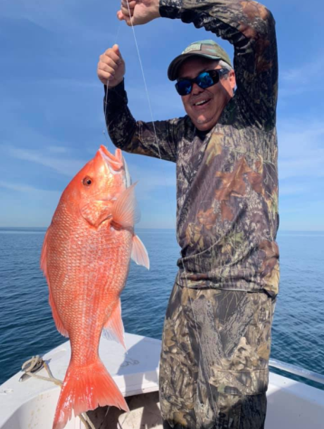 Fisherman with large catch in Homosassa