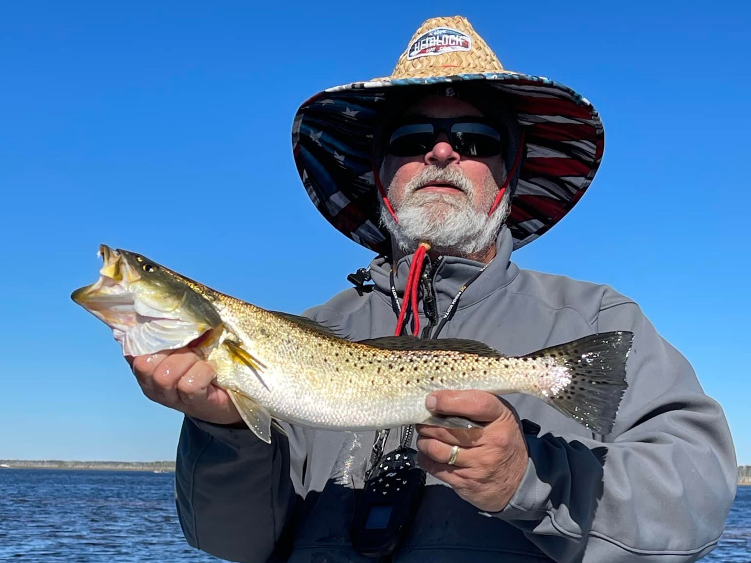 Spotted Weakfish caught while fishing in Perry