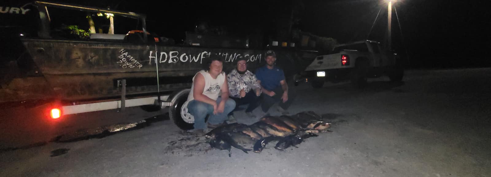 Three people enjoying a fishing trip in PA