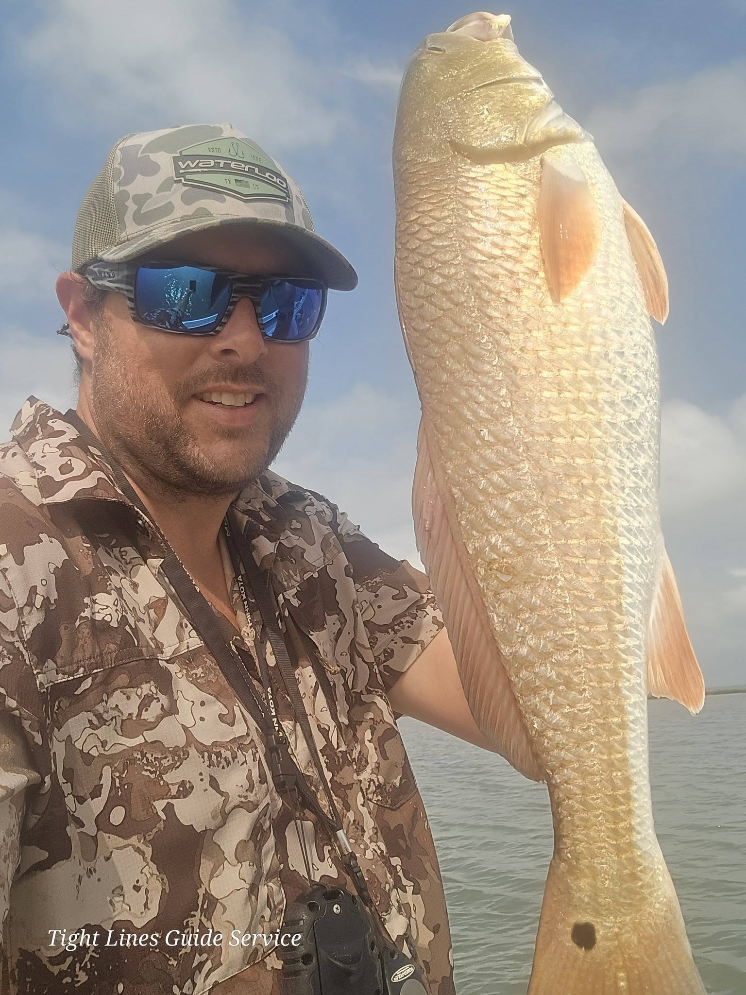 Large redfish caught while fishing in Point Comfort TX waters