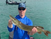 A single person fishing in Wisconsin
