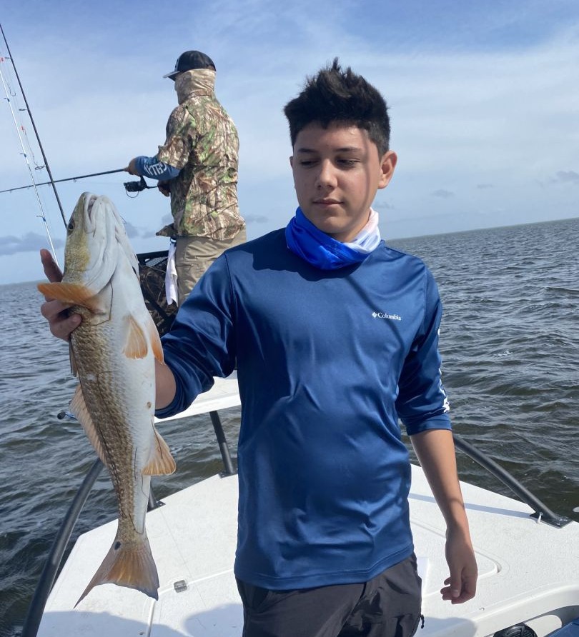 Redfish caught while fishing on boat in South Padre Island TX waters
