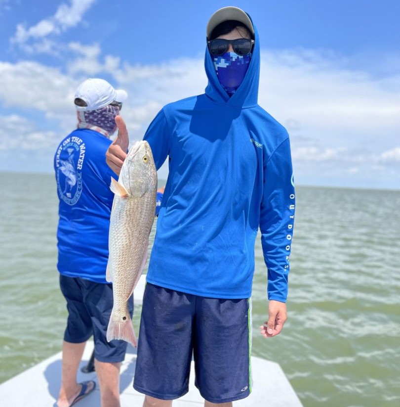 Redfish catch displayed on fishing boat in South Padre Island TX waters