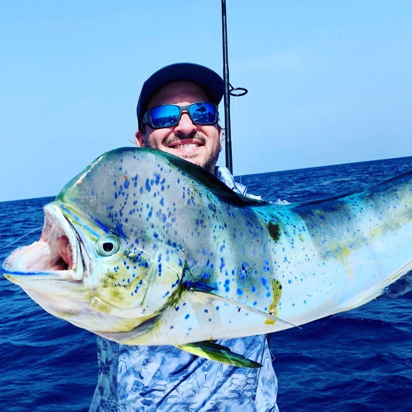 Miami offshore tournament fishing charter boat with anglers competing in 10-hour deep sea event