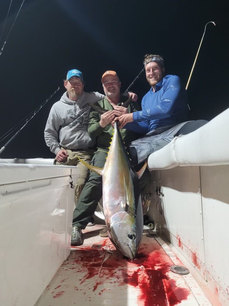 One big blackfin tuna caught while fishing in Port Aransas