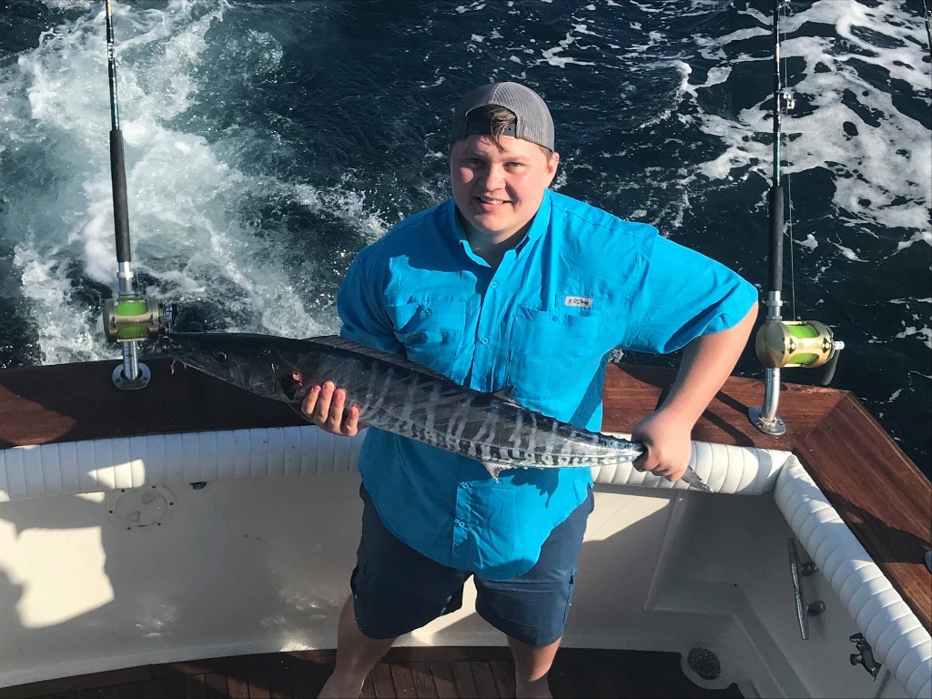 Muskellunge fish caught by angler in Port Aransas