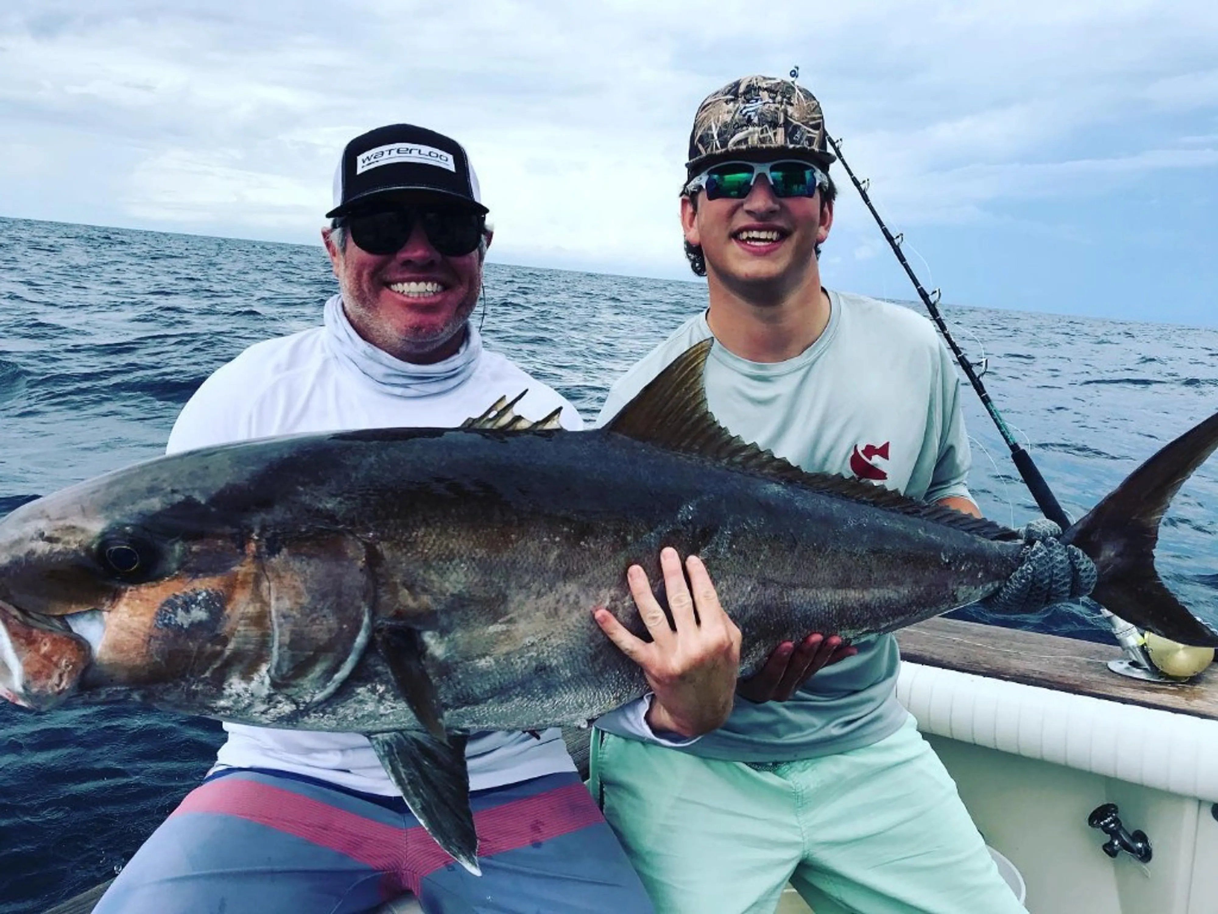 Offshore fishing charter boat in Port Aransas waters targeting Mahi Mahi and Goliath Grouper