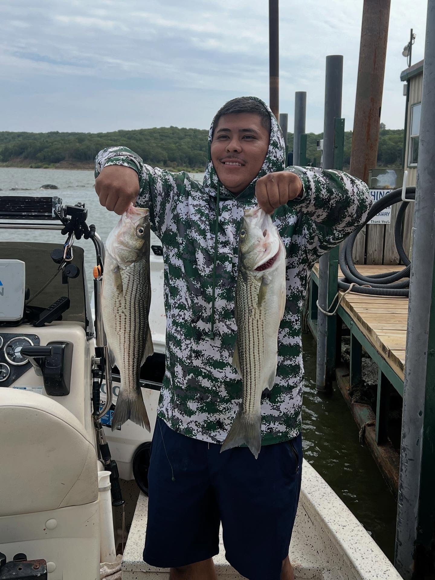 Striped bass caught while fishing in Gordonville
