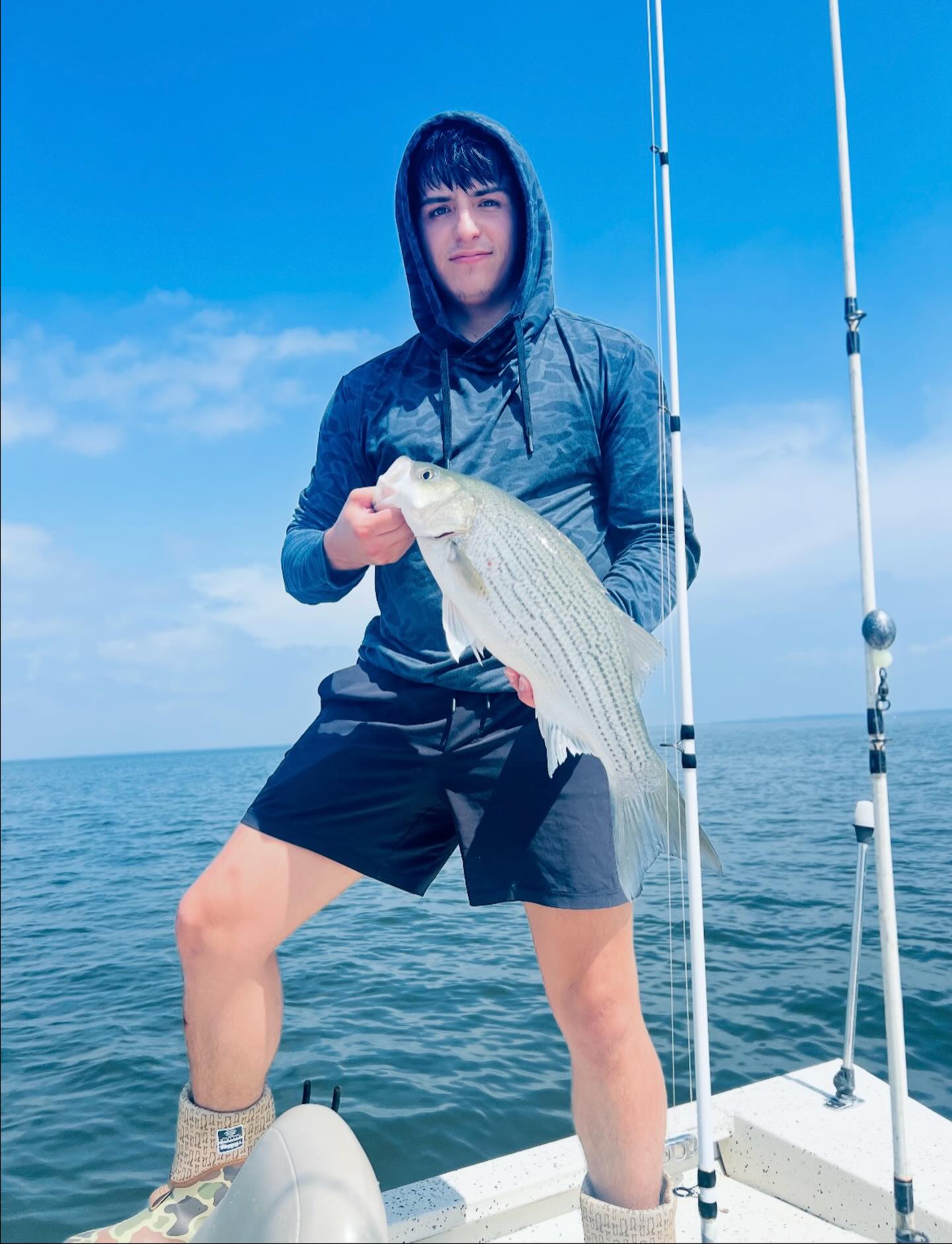 Striped bass caught while fishing in TX