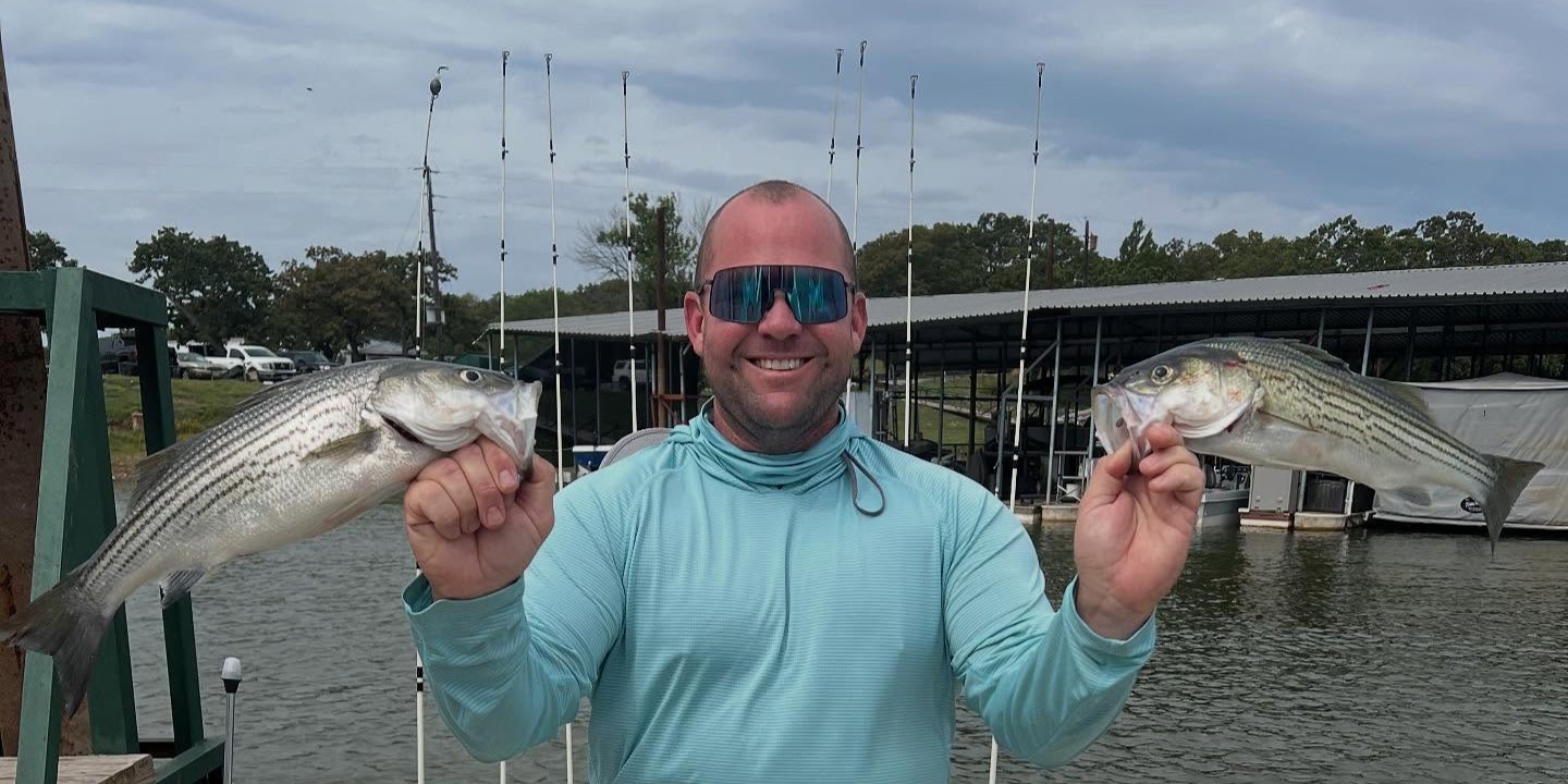 Lake Texoma striped bass fishing trip ratecard for guided angling experience