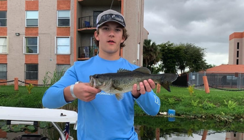 Largemouth bass caught while fishing in Miami
